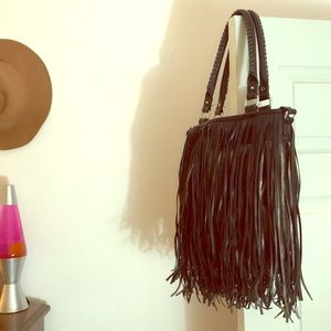 Black Fringe Steve Madden Purse